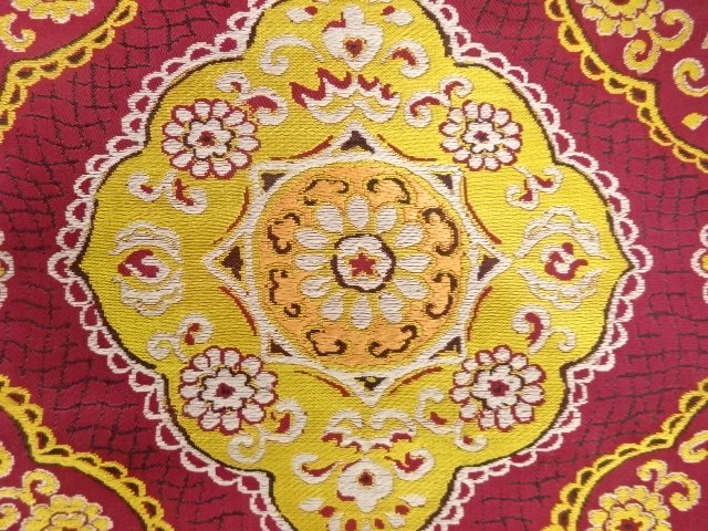  アンティーク　華紋織り出し名古屋帯（着用可）